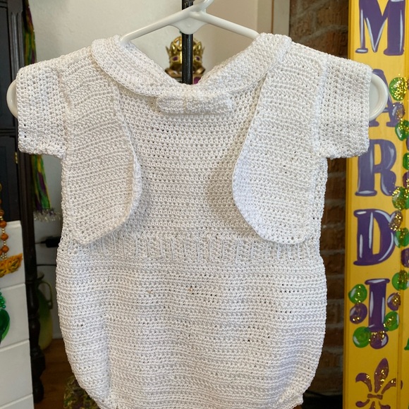 Vintage Infant Boys hand crocheted Romper 0-6M - Picture 7 of 8